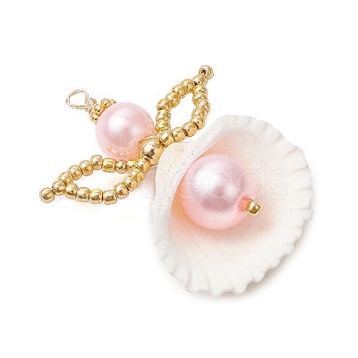 Clam Shell Pendants PALLOY-MZ00717-02-1