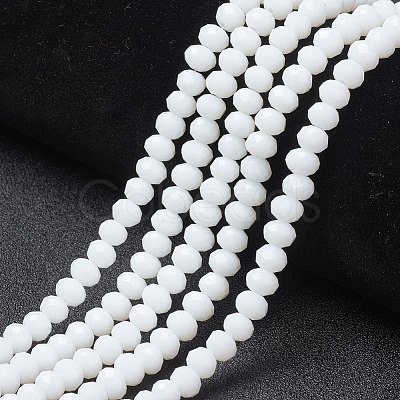 Opaque Solid Color Imitation Jade Glass Beads Strands EGLA-A044-P6mm-D01-1