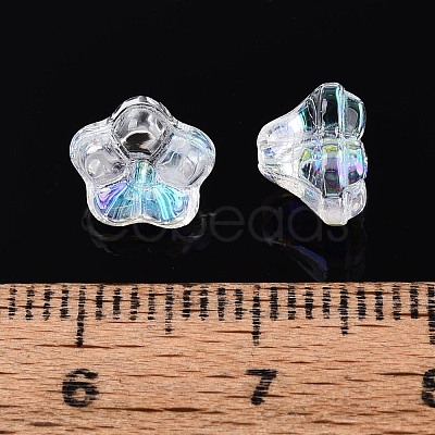Electroplate Transparent Glass Beads Strands EGLA-N055-03A-12-1