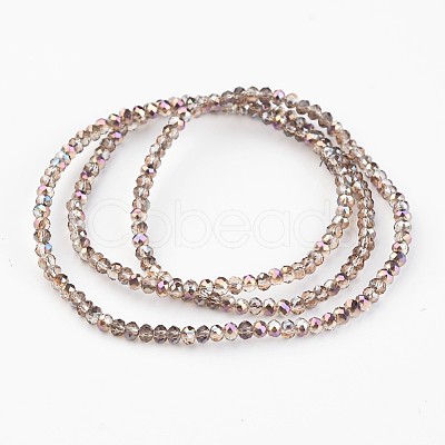 Electroplate Glass Beads Strands EGLA-P018-2mm-HR-B01-1