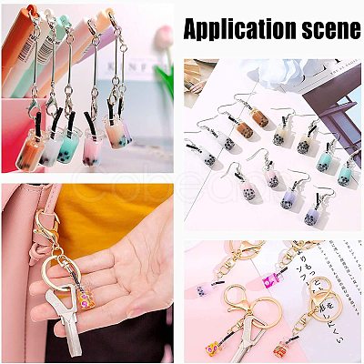 Glass Bottle Pendants CRES-NB0001-08-1