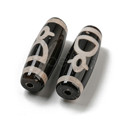 Tibetan Style dZi Beads Strands G-P526-B15-1