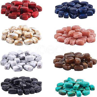 240Pcs 8 Colors Acrylic Beads OACR-NB0001-21-1