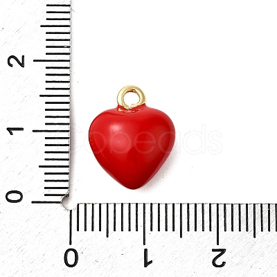 Brass Enamel Charms KK-P303-11G-1