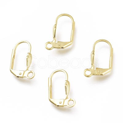 Brass Leverback Earring Findings KK-Z007-28G-1