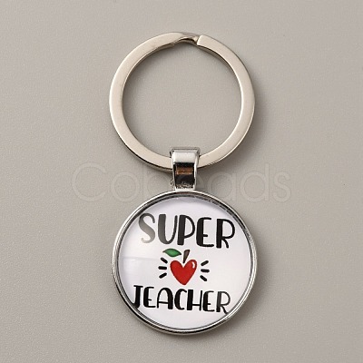 Teacher's Day Time Gem Keychain KEYC-WH0029-51A-P-1