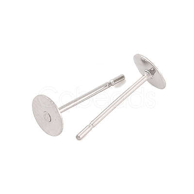 Tarnish Resistant Original Color Stainless Steel Stud Earring Findings X-STAS-E025-5-1