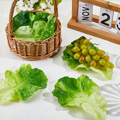 PVC Imitation Lettuce Leaf DJEW-WH20002-23-1