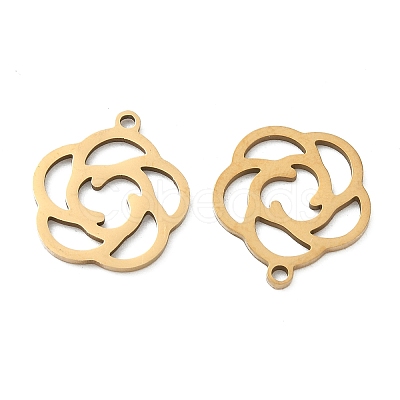 Hollow 201 Stainless Steel Pendants STAS-F337-10C-G-1