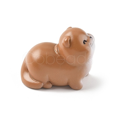 Resin Otter Figurines Ornament DJEW-E015-02C-1