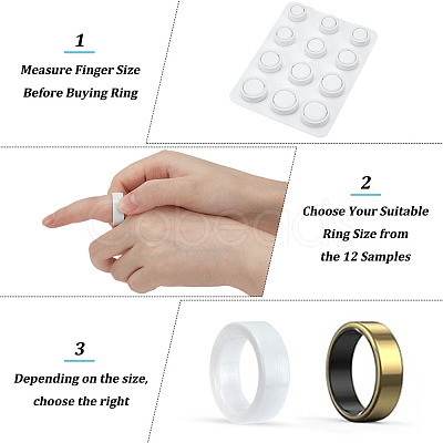 12Pcs ABS Plastic Jewelry Measuring Tool Sets TOOL-ME0001-06-1
