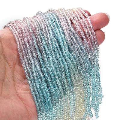 Transparent Painted Glass Beads Strands DGLA-A034-T2mm-A21-1