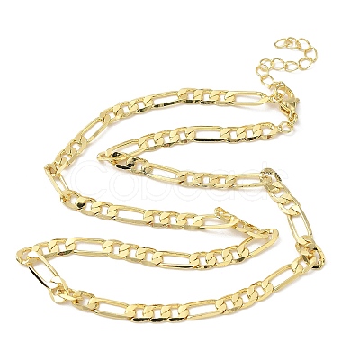 5MM Brass Figaro Chain Necklaces for Women NJEW-K271-07G-1