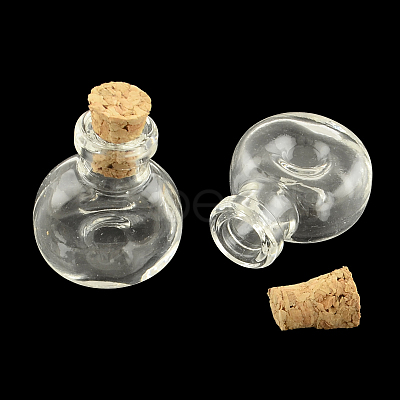 Flat Round Glass Bottle for Bead Containers X1-AJEW-R045-06-1