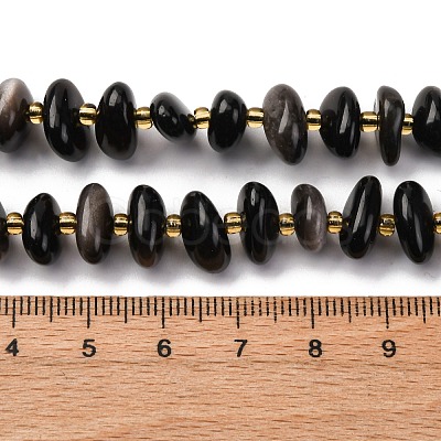 Natural Obsidian Beads Strands G-RM250109-A5-1