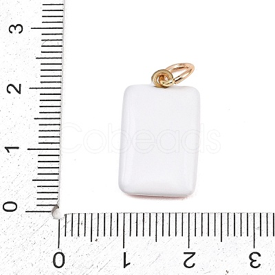 Brass Enamel Pendants X-ENAM-I087-01-1