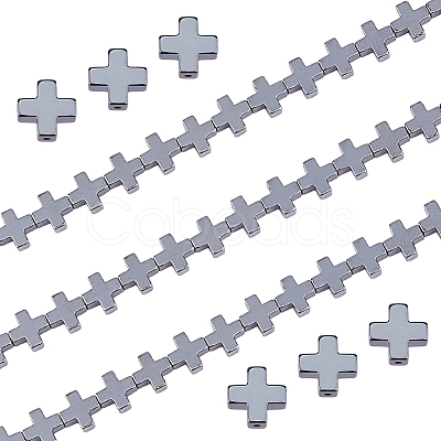 2 Strands Electroplated Non-Magnetic Synthetic Hematite Beads Strands G-FH0002-58-1