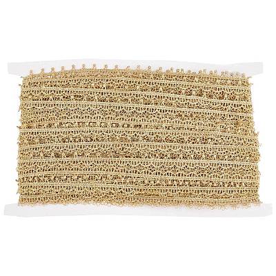 Lace Trim Nylon Ribbon SRIB-WH0007-01-1