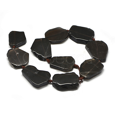 Natural Smoky Quartz Beads Strands G-E401-H09-1