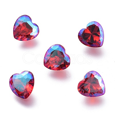 Cubic Zirconia Pointed Back Cabochons ZIRC-H108-07C-227SI-1