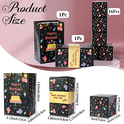 Birthday Cardboard DIY Surprise Gift Box Creative Bounce Boxes Sets DIY-WH20031-064A-1