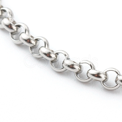 Tarnish Resistant 304 Stainless Steel Rolo Chain Bracelets BJEW-JB06447-01-1