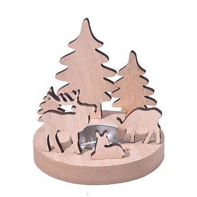 Christmas Wooden Candle Holders PW-WGE4B21-03-1