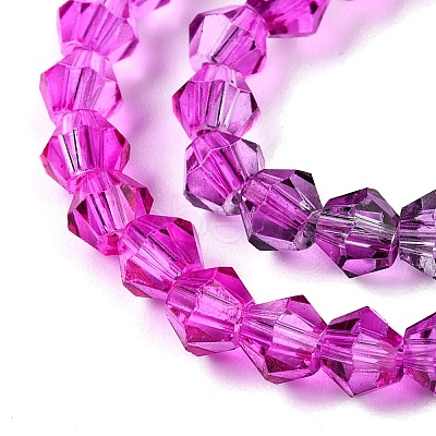 Gradient Color Baking Painted Glass Bead Strands DGLA-A039-T4mm-A09-1