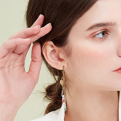 20Pcs Brass Post Earring Findings KK-PH0001-78-1