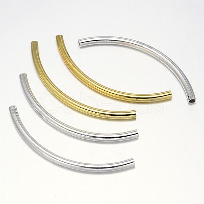 Curved Brass Tube Beads KK-L104-03-1