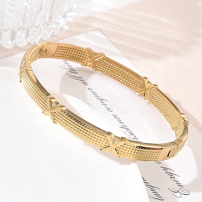 304 Stainless Steel Hinged Cuff Bangles SA-CBAB92B-19G-1