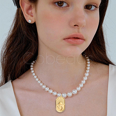 10Pcs 5 Styles Moon & Star Theme 304 Stainless Steel Pendants STAS-BBC0009-33-1