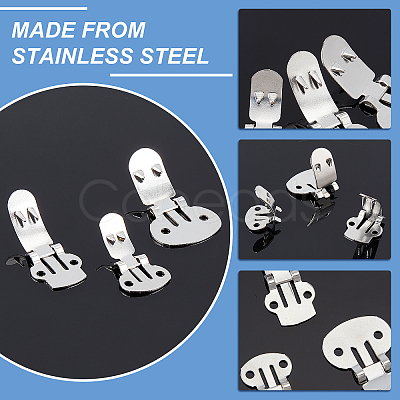60Pcs 3 Style Iron Large Flat Blank Clips IFIN-PH0001-77-1