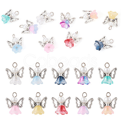 10Pcs Alloy Glass Pendants PALLOY-TAC0150-1
