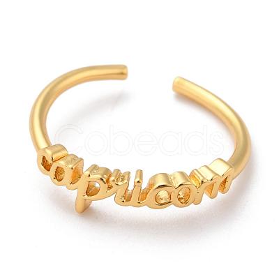 Constellation/Zodiac Sign Brass Cuff Rings RJEW-O042-06G-E-1