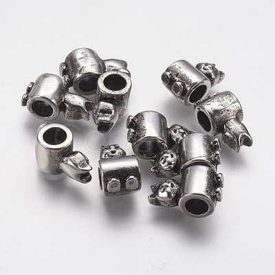 Ion Plating(IP) 304 Stainless Steel European Beads STAS-J022-108AS-1
