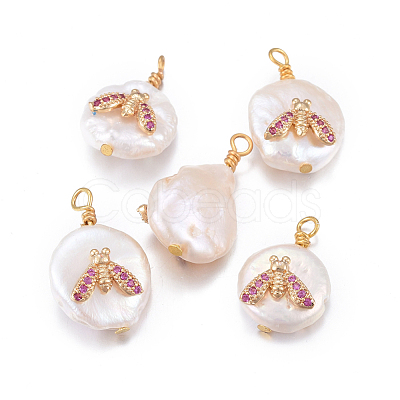 Natural Cultured Freshwater Pearl Pendants PEAR-L027-61-1