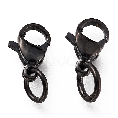 304 Stainless Steel Lobster Claw Clasps Ion Plating(IP) X-STAS-G240-01A-EB-1