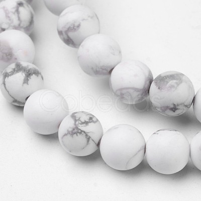 Natural Howlite Beads Strands G-D809-16-6mm-1