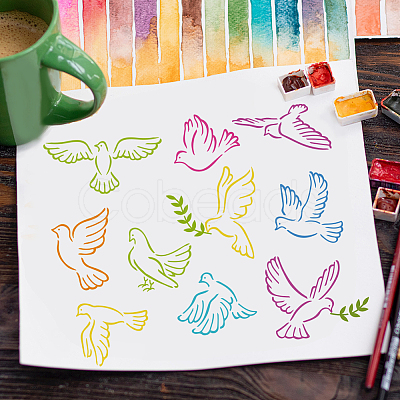 PET Hollow Out Drawing Painting Stencils DIY-WH0391-0647-1