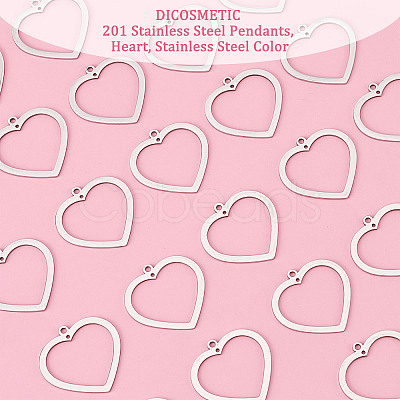 201 Stainless Steel Pendants STAS-DC0010-38-1