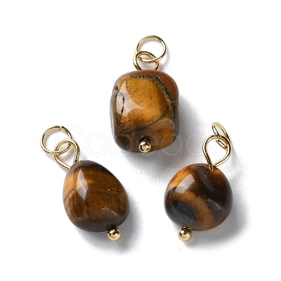 Natural Tiger Eye Pendants STAS-C120-07G-1