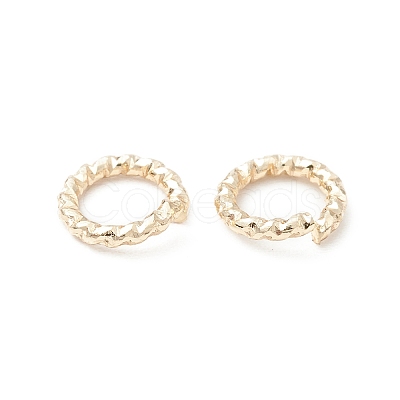 Brass Twisted Open Jump Rings X-KK-WH0060-02B-G-1