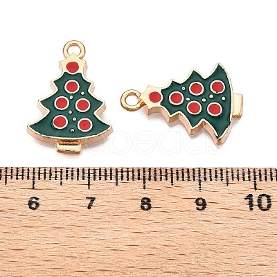 Christmas Theme Alloy Enamel Pendants ENAM-T020-10G-1