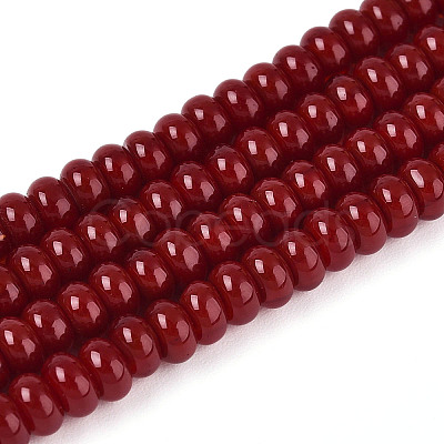 Opaque Spray Painted Glass Beads LS-GLAA-ZX008-4mm-18O-1