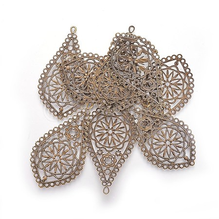 Iron Filigree Large Pendants X-IFIN-R0168-AB-1
