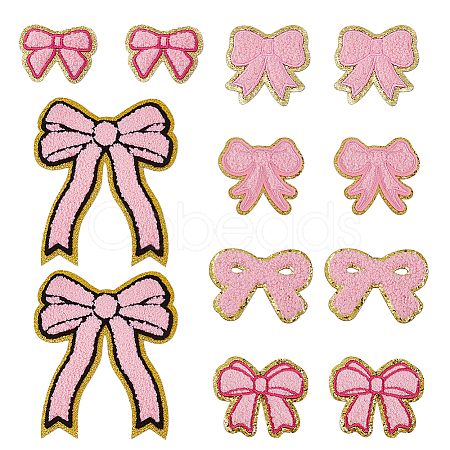 12Pcs 6 Styles Sequin Embroidery Cloth Iron On Patches PATC-DC0001-08-1