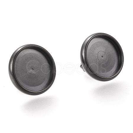 304 Stainless Steel Stud Earring Settings STAS-I162-02E-B-1