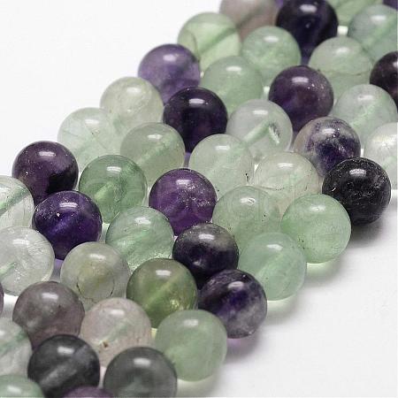 Natural Fluorite Bead Strands G-D840-56-6mm-AB-1