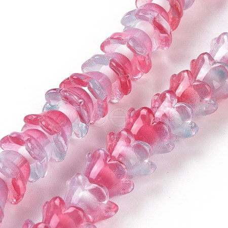 Transparent Glass Beads Strands LAMP-H061-01B-03-1